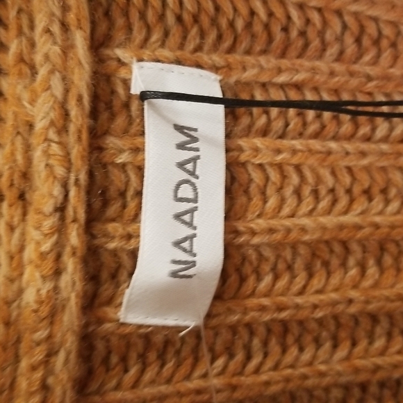 💕NAADAM💕 Cashmere Fisherman Shawl Cardigan  ~ Ginger Brown XL NWT - Picture 12 of 15